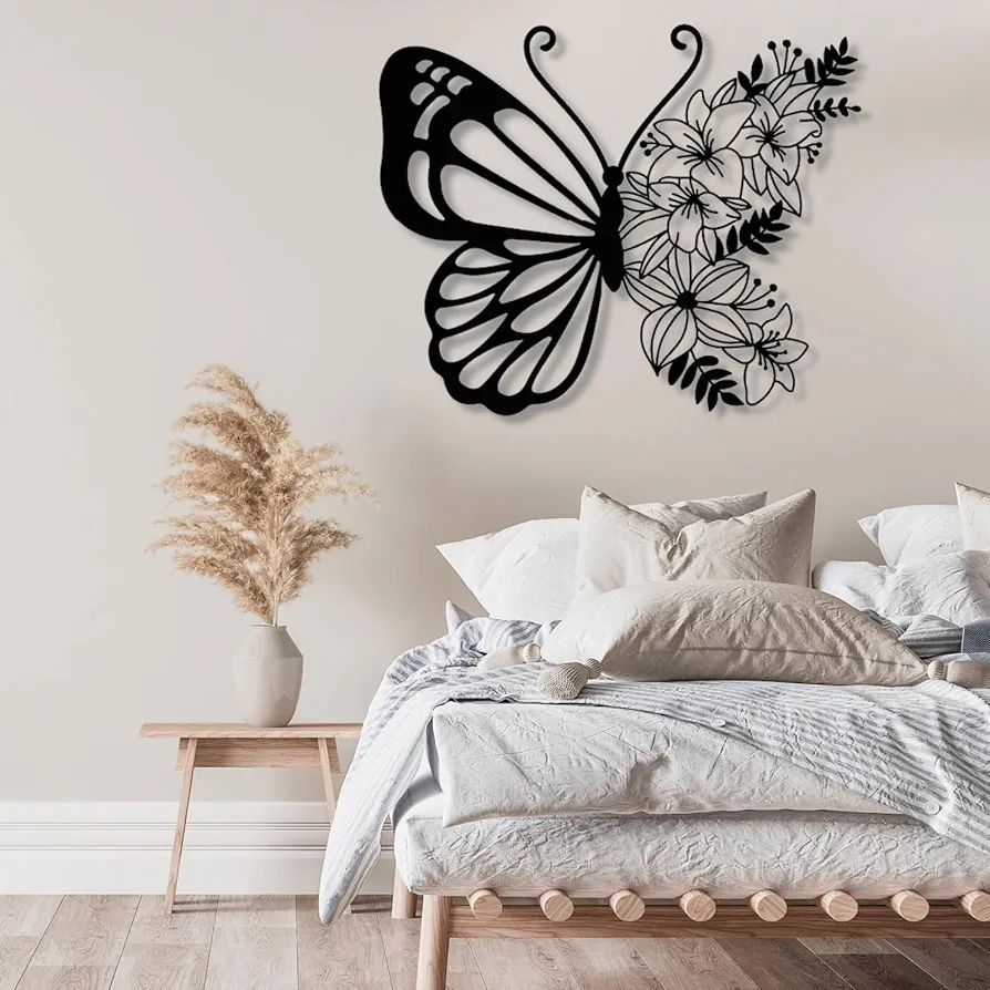 Butterfly Metal Wall Art, Butterfly Metal Wall Decor, Metal Butterfly Wall Decor, Metal Living Room Decor,Metal Wall Art Decor,Butterfly Home ...